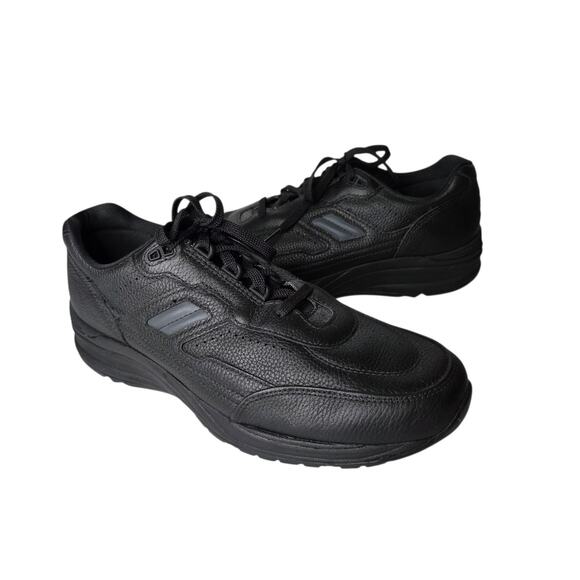 SAS Men's Shoes Journey Black Leather Orthopedic Sneaker Shoe Comfort Lace Up - Picture 2 of 16